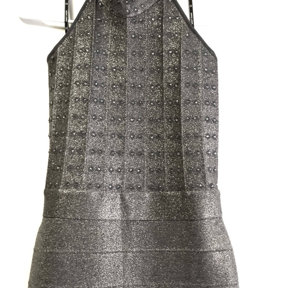 Herve Leger Silver Midi Dress - Picture 4 of 12